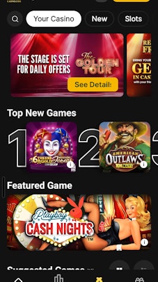 Golden Nugget Online Casino App Home Screen