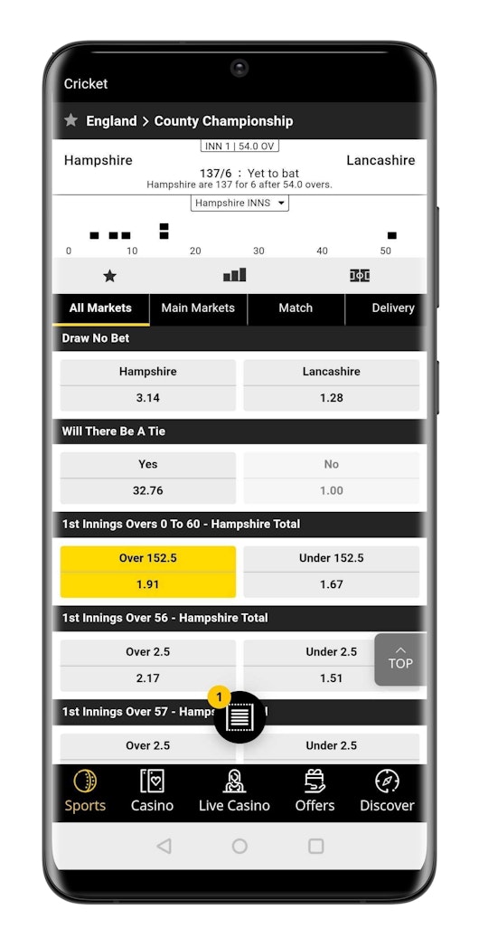10cric cricket betting odds