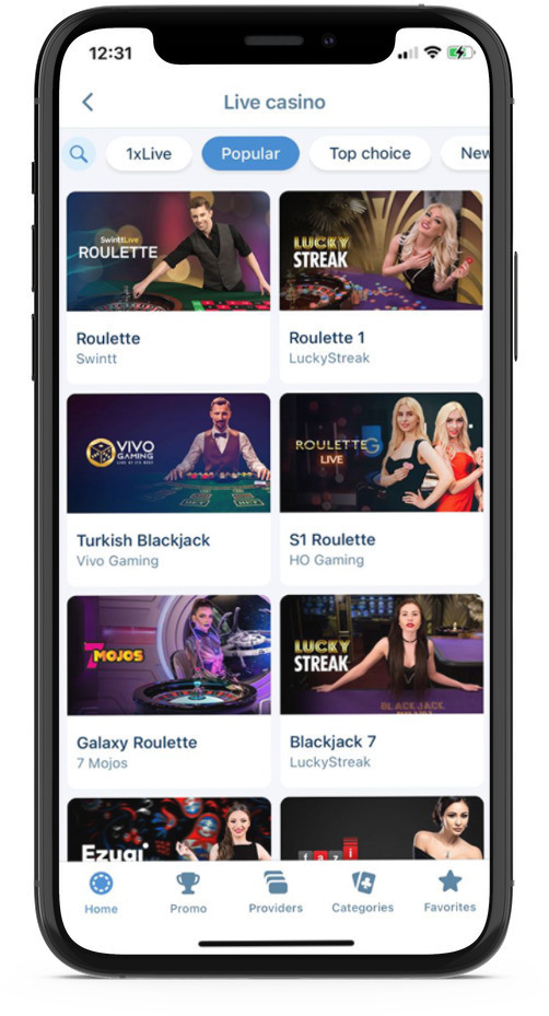 1xbet App Live Casino