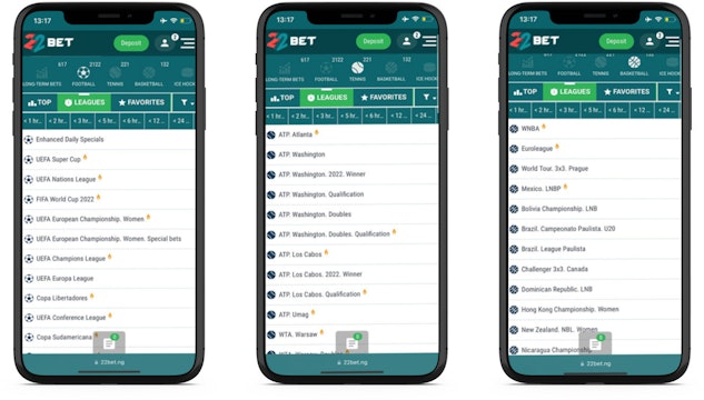 22bet app sportsbook
