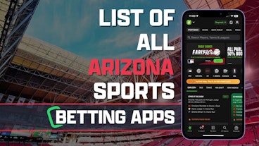 List of all Arizona Sports Betting Apps Header Image Phone Mockup