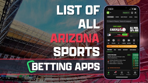 List of all Arizona Sports Betting Apps Header Image Phone Mockup