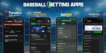 Baseball betting apps phone mock up header image