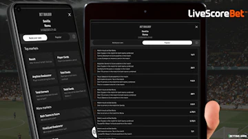Bet builder in the Live Score Bet app
