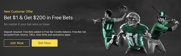 Bet365 1 get 200 sign up bonus