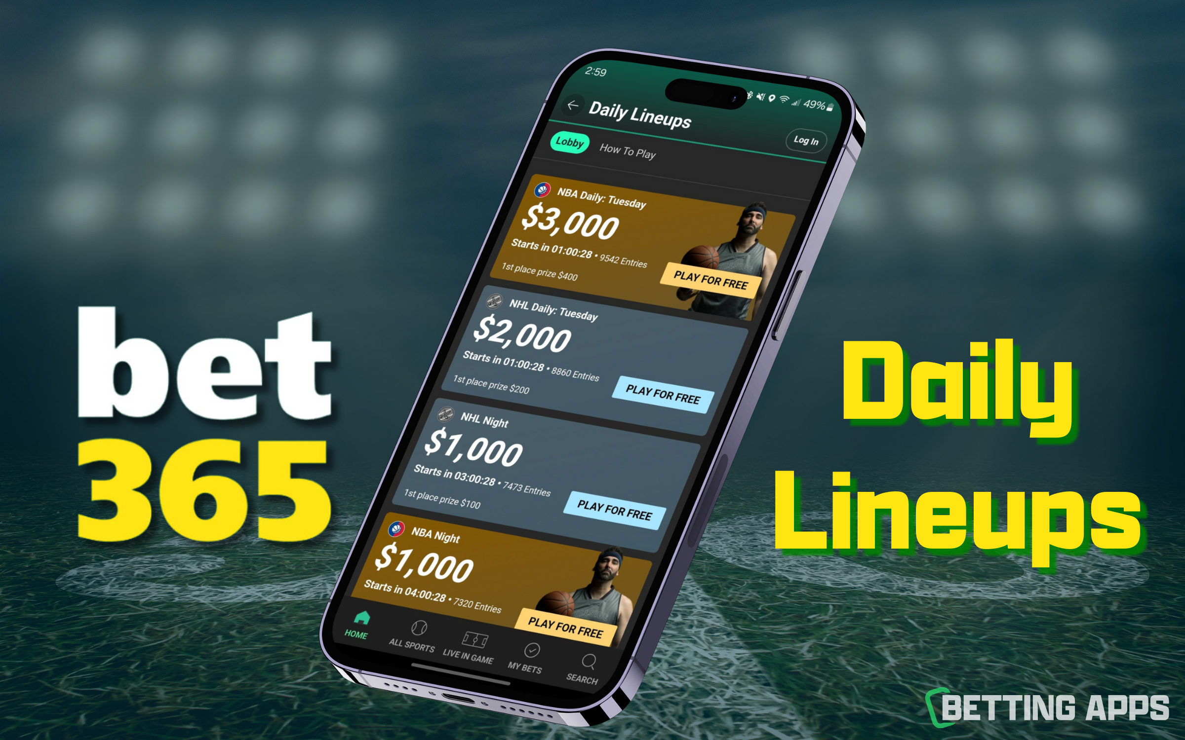 Bet365 Daily Lineups - Explained