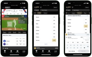 Bet MGM betting app baseball mockup