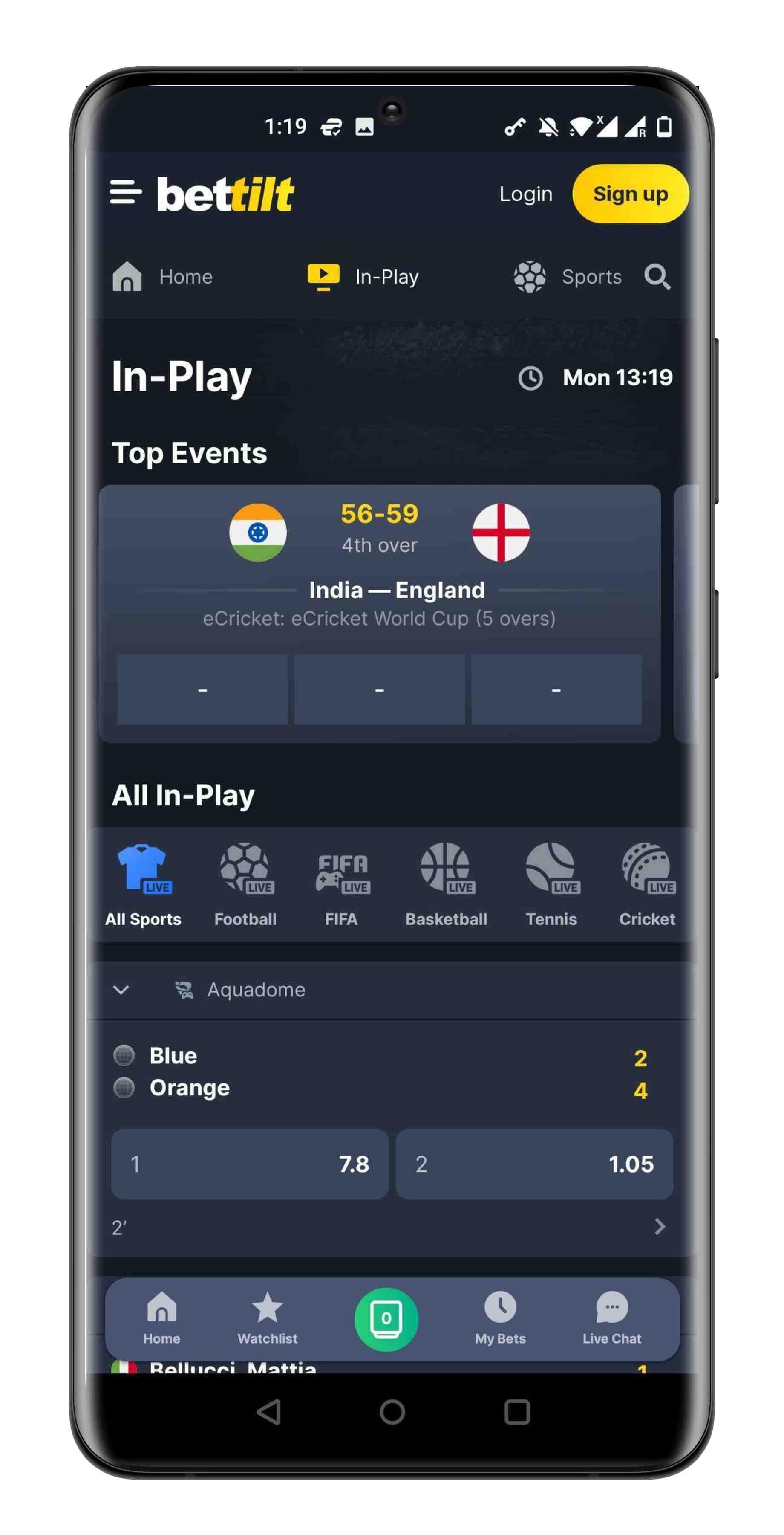 Bettilt app Live Betting