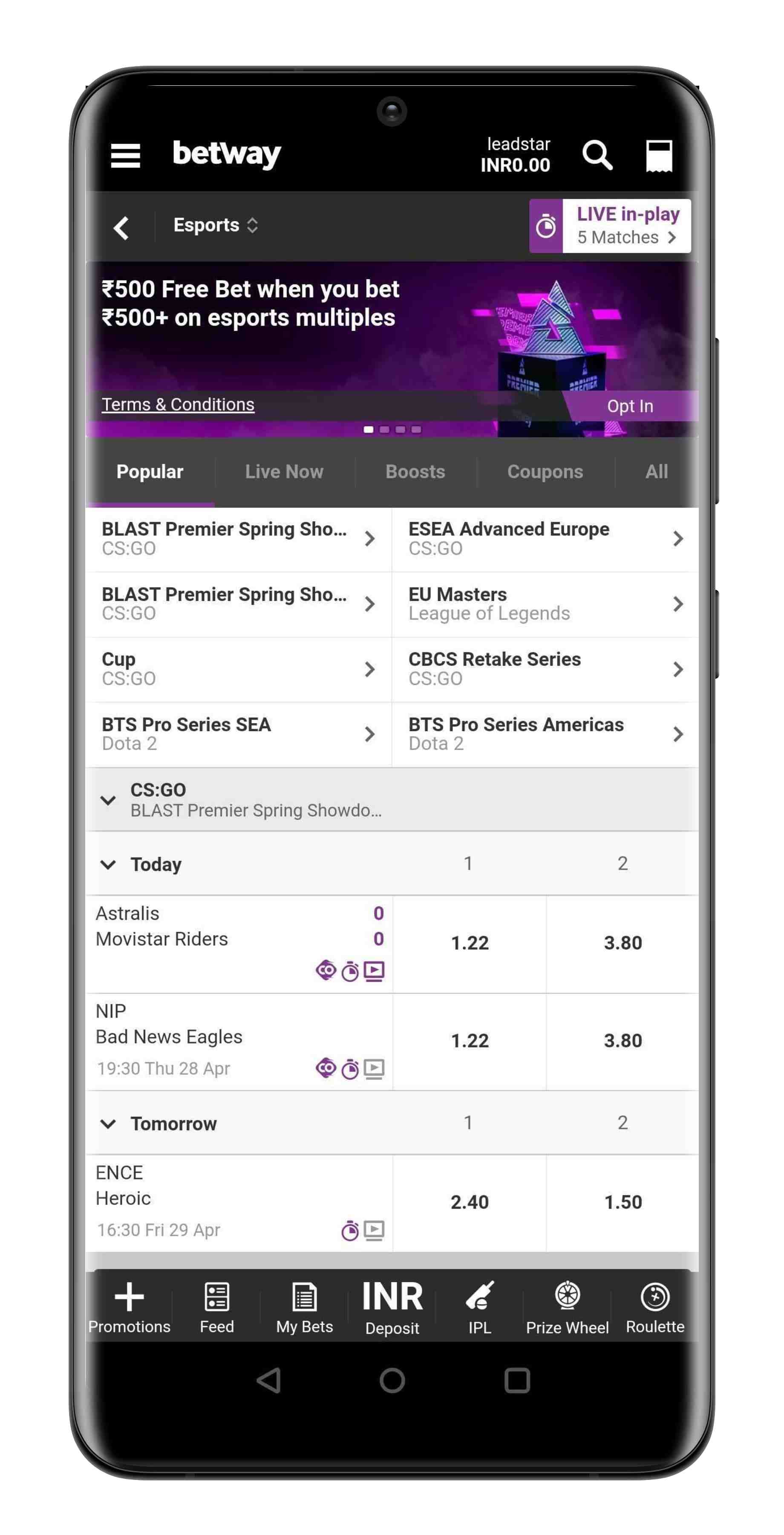 Betway App Esports