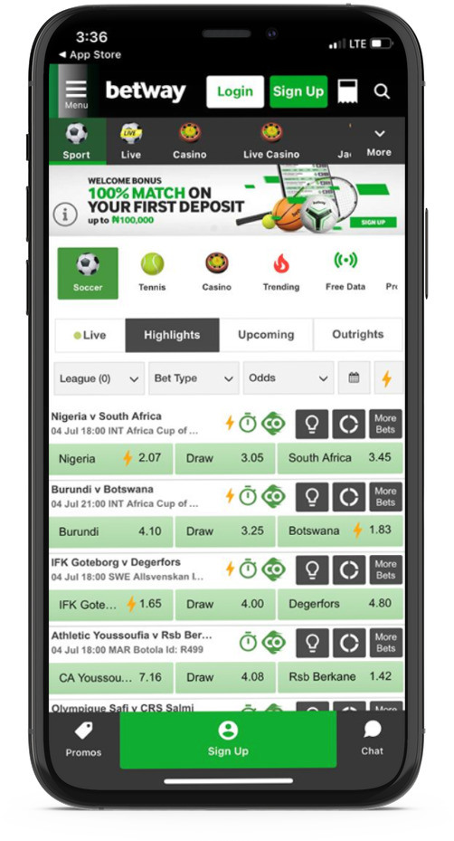 Betway App Home
