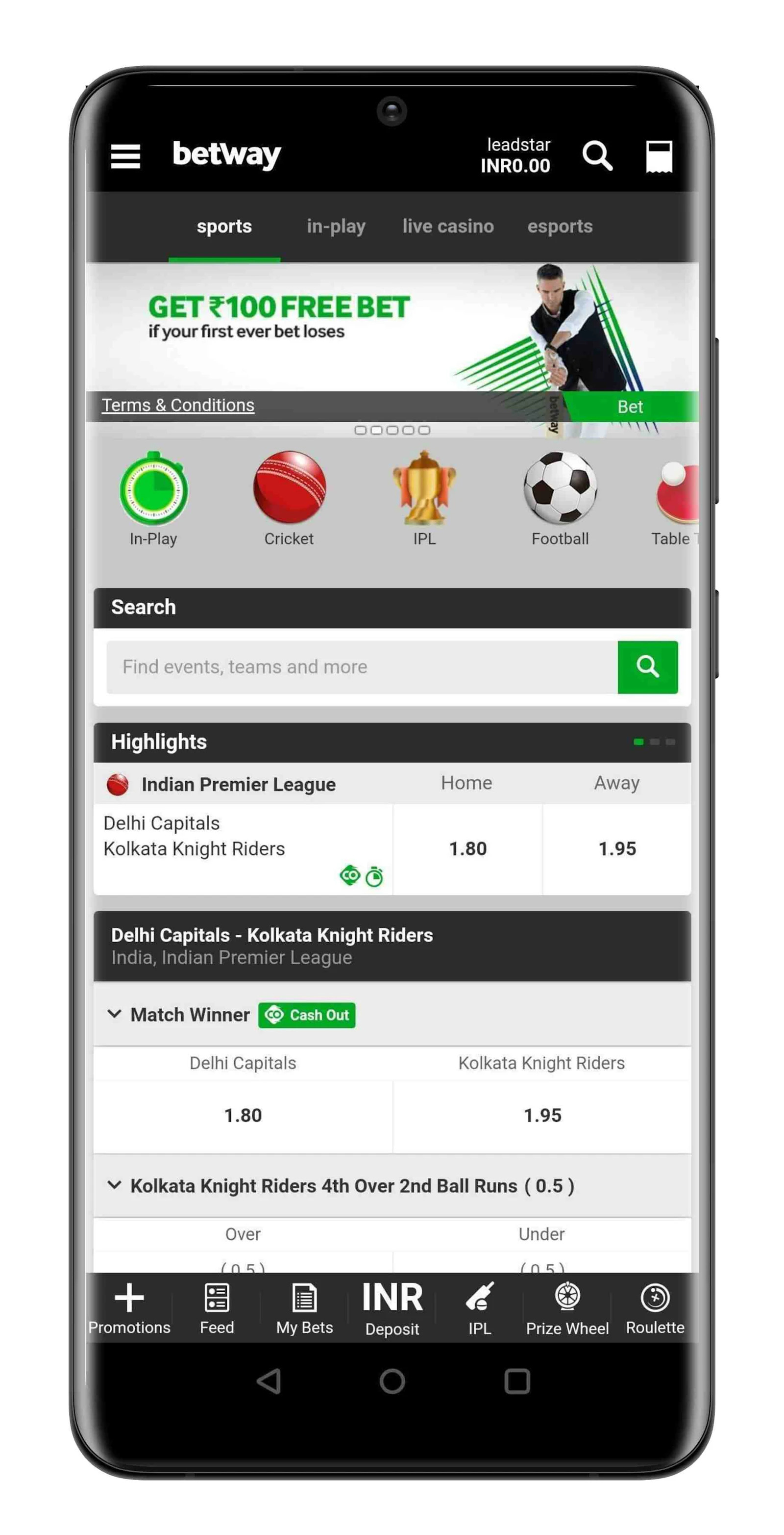 Betway App Sportsbook