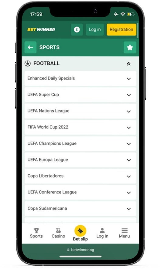 Betwinner App Football
