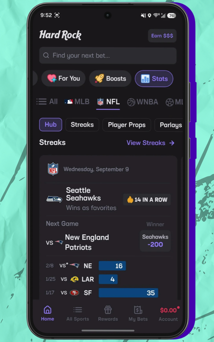 Hard Rock Bet NFL Stats Hub