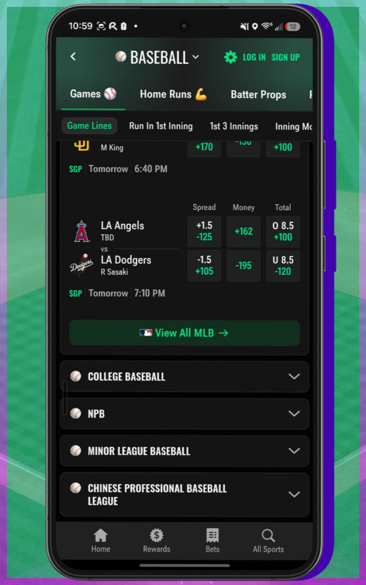 Caesars Sportsbook Baseball Leagues
