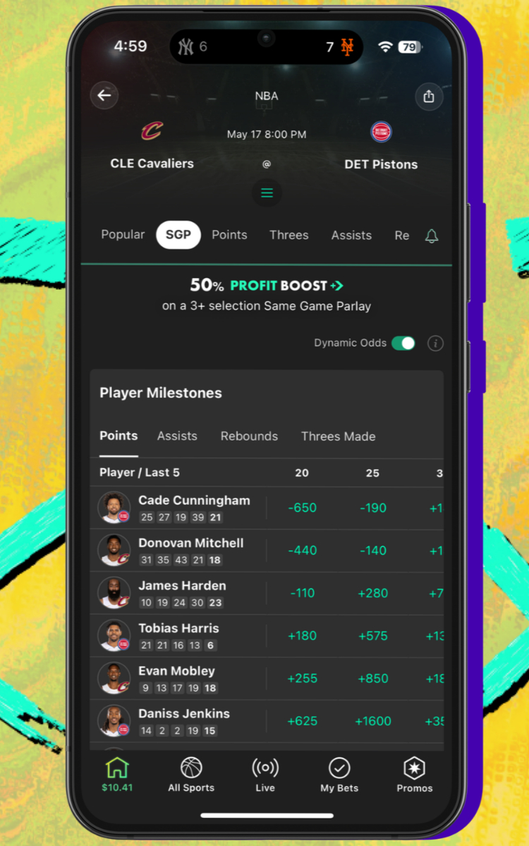 Bet365 SGP home screen
