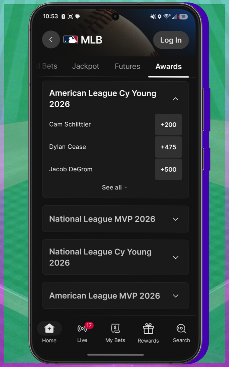Fanatics Sportsbook Baseball Awards