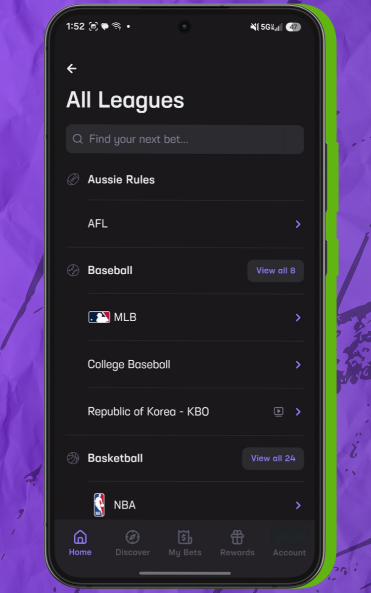 Hard Rock Bet Sports Offered