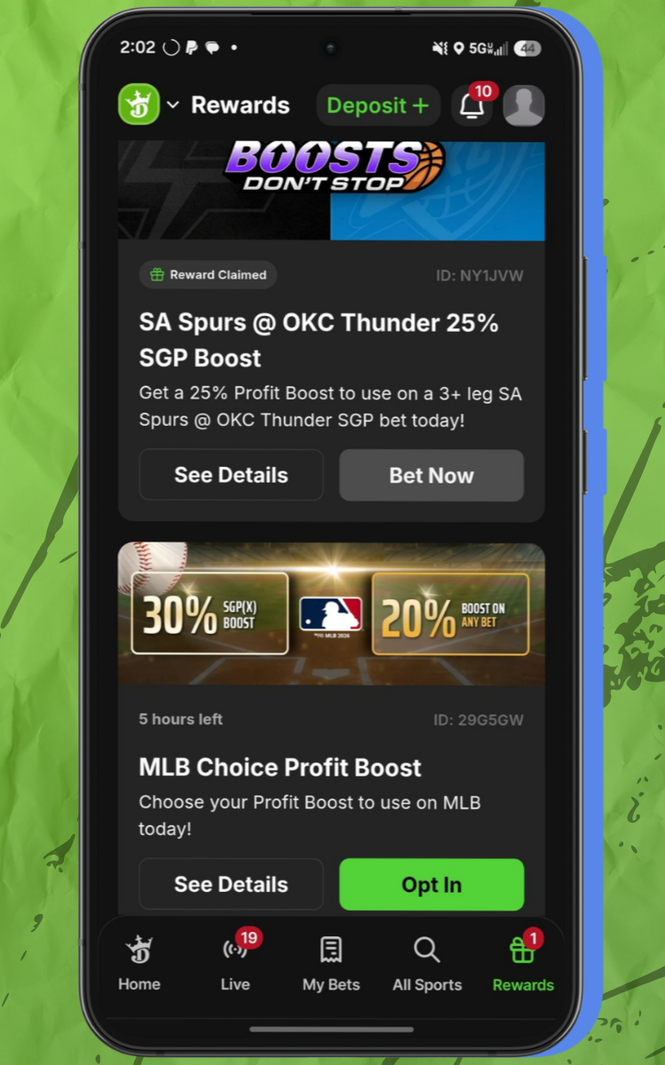 DraftKings Sportsbook Promos