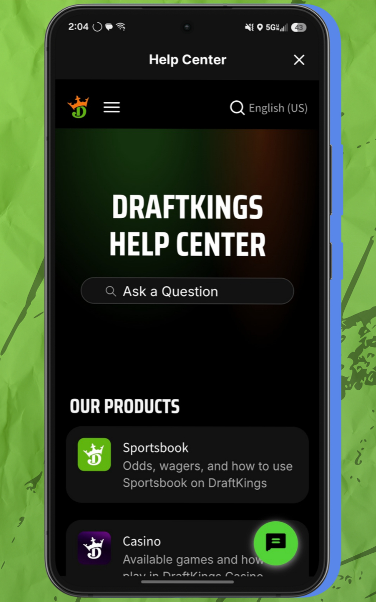 DraftKings Sportsbook Customer Support