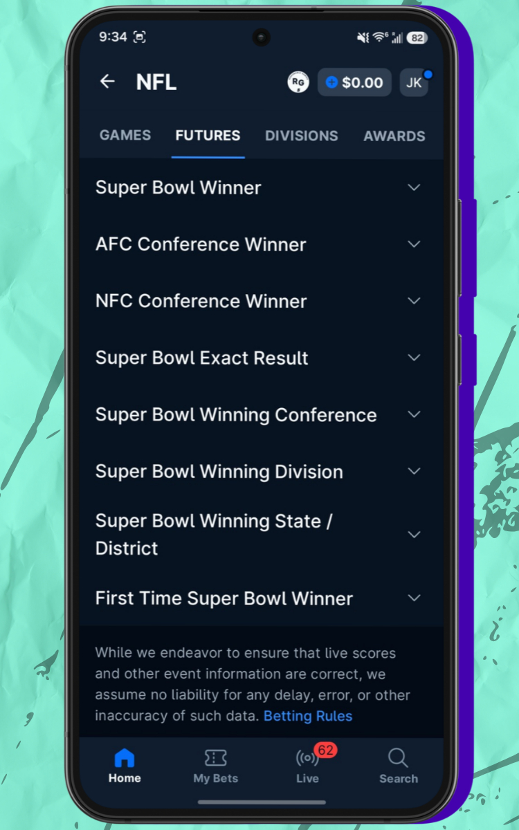 theScore Bet NFL Futures