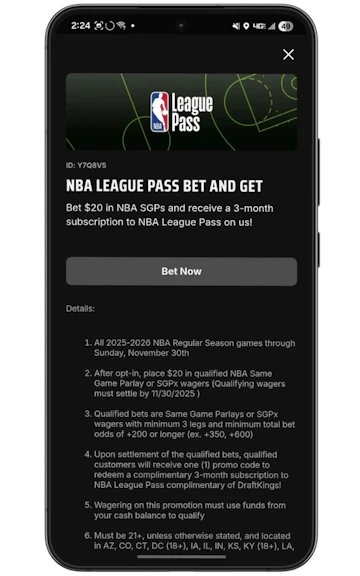 DraftKings NBA League Pass Terms and Conditions