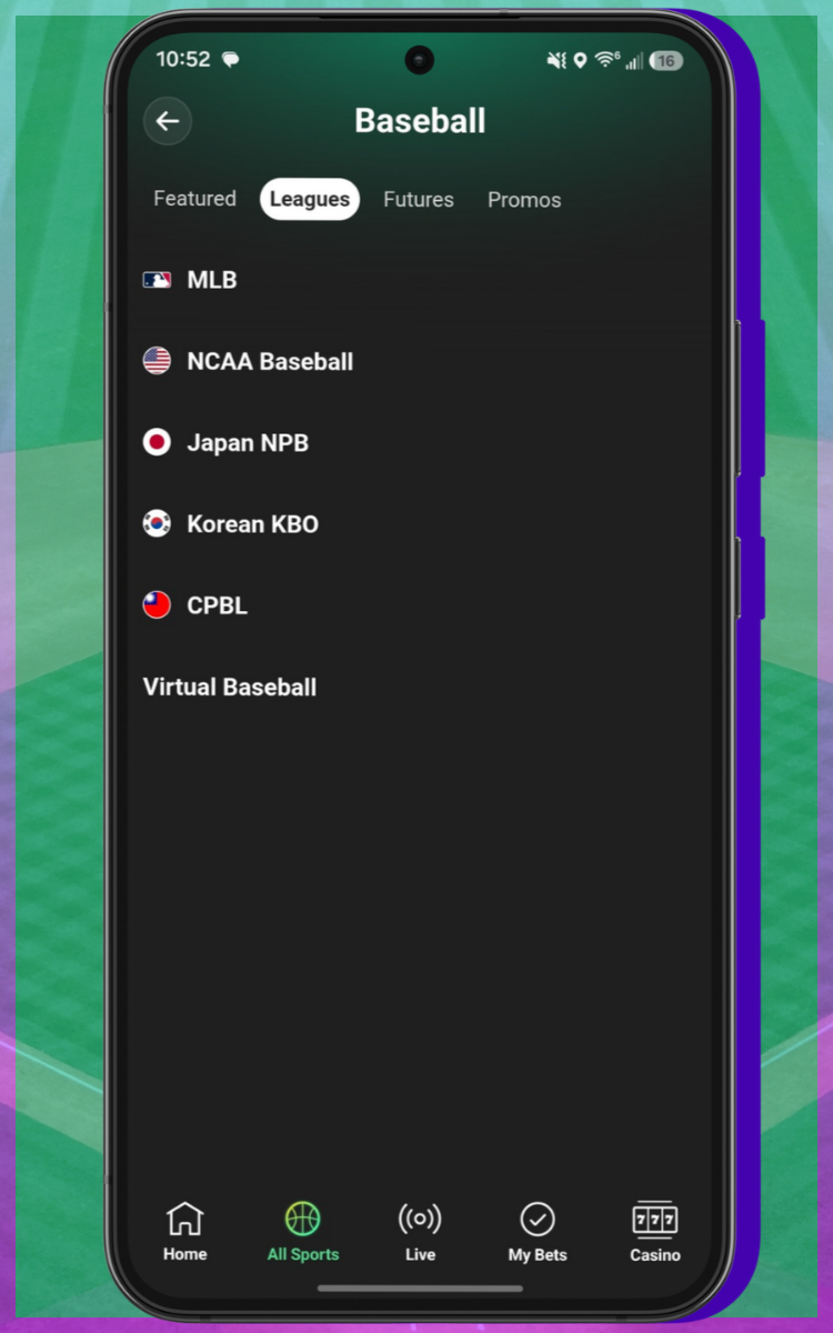 Bet365 Baseball Leagues