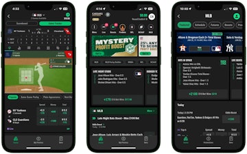 Caesars betting app baseball mockup