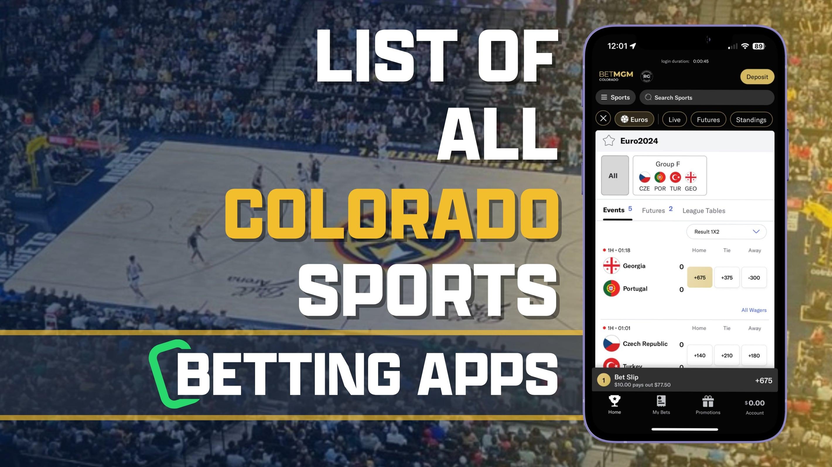 List of All Colorado Sports Betting Apps