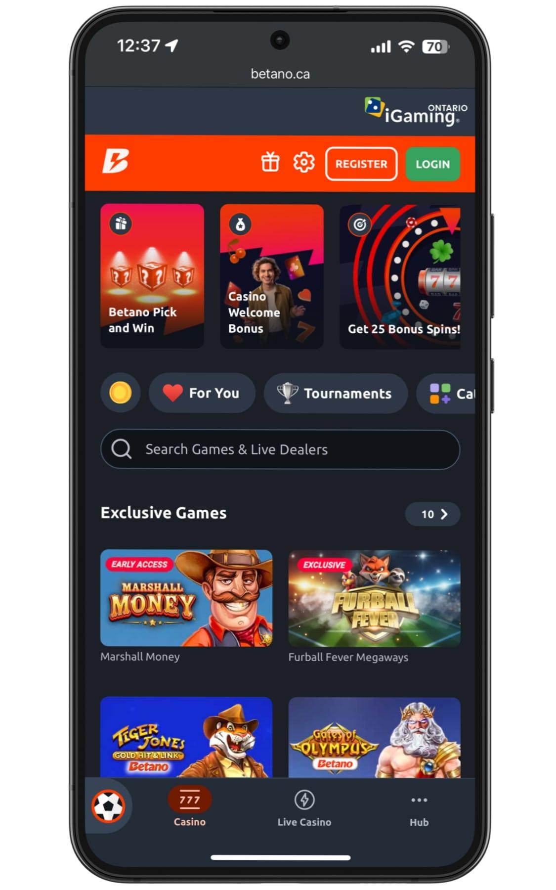 Find your favorite casino games