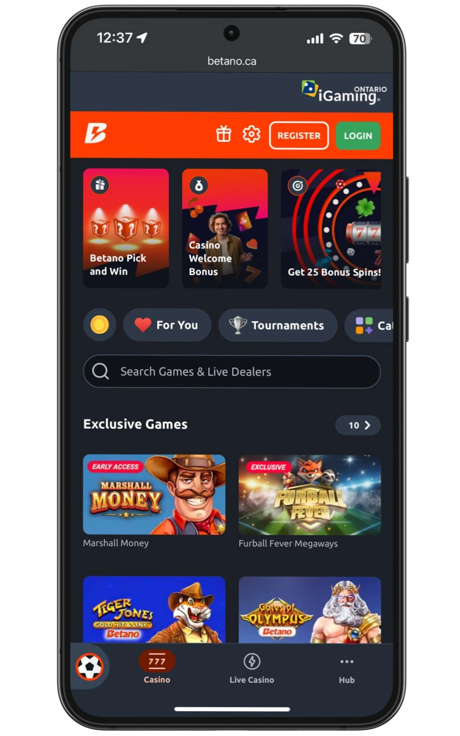 Find your favorite casino games