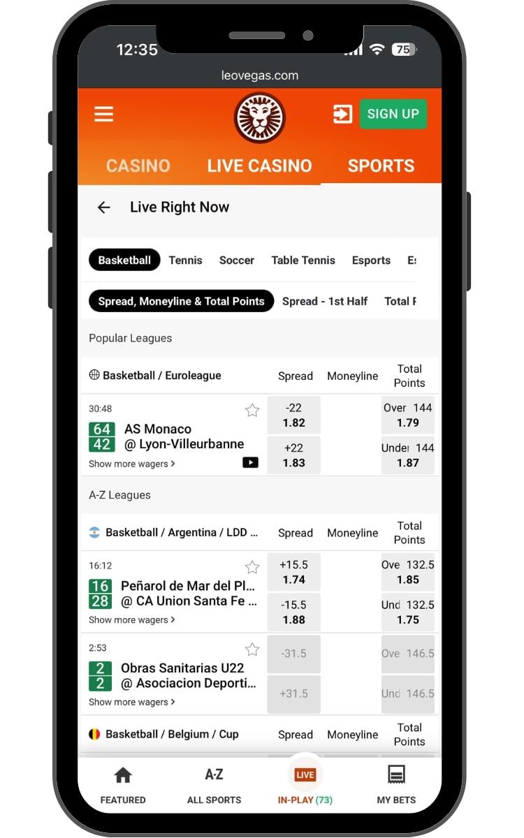 Place live and micro bets easily