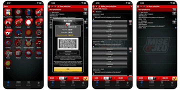 Mise o jeu app interface image