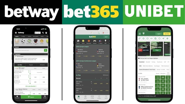 Betway App Home Screen Comparison