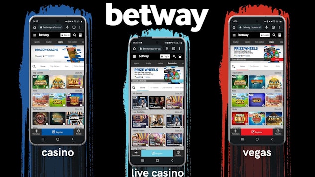 Betway Casino Android Mockups