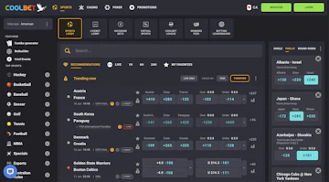 Coolbet home screen desktop