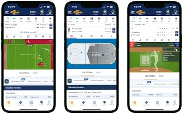 Bet Rivers live betting mockup trio