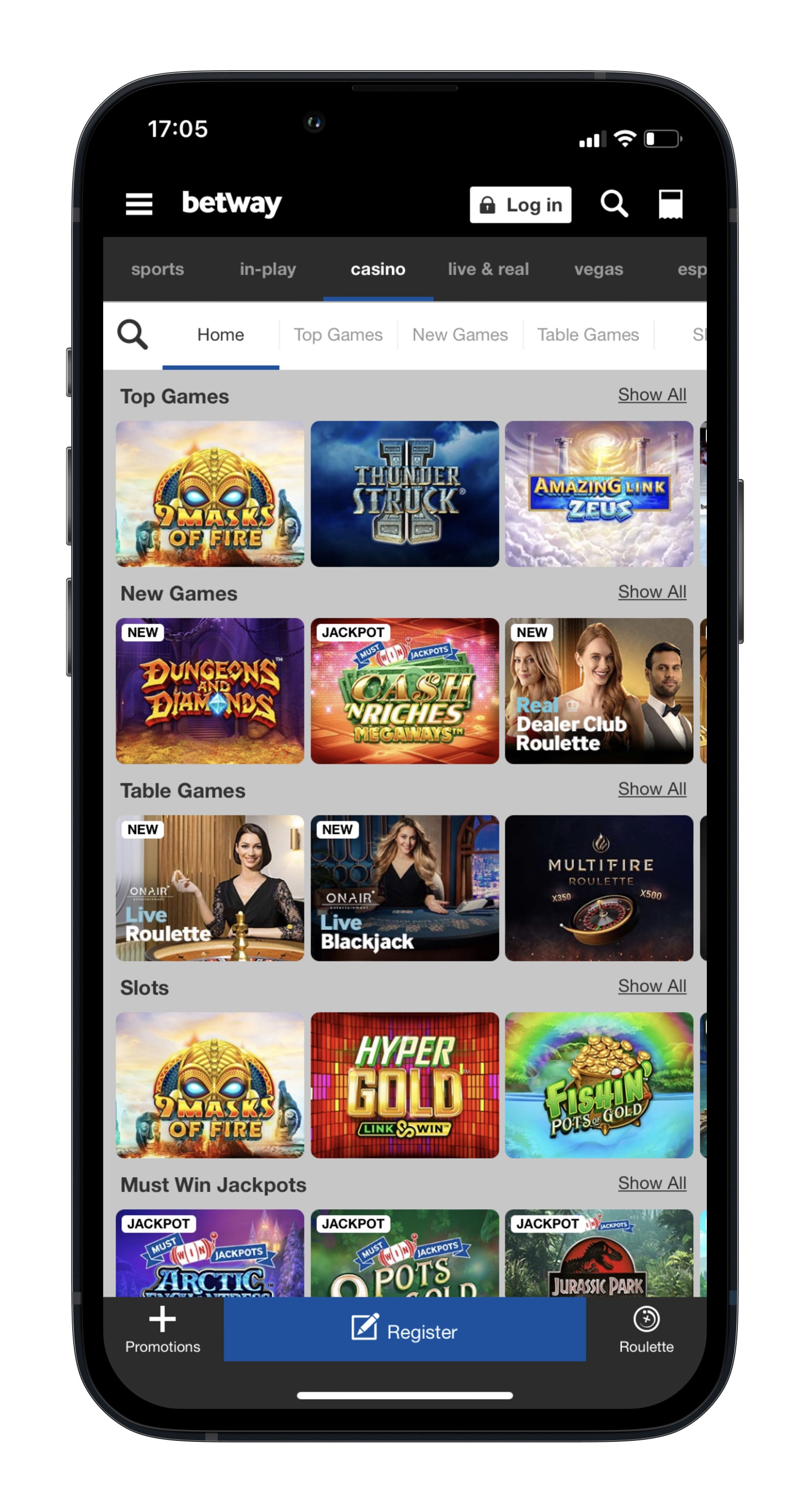 Betway Canada Casino App