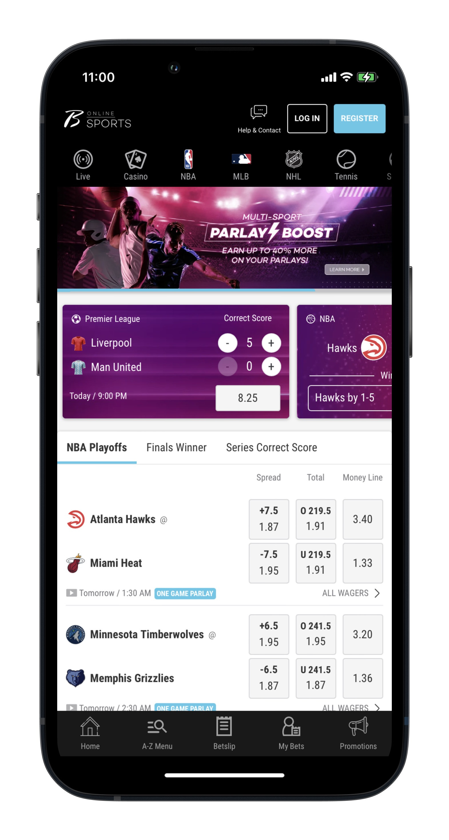 Borgata Sportsbook App Mockup