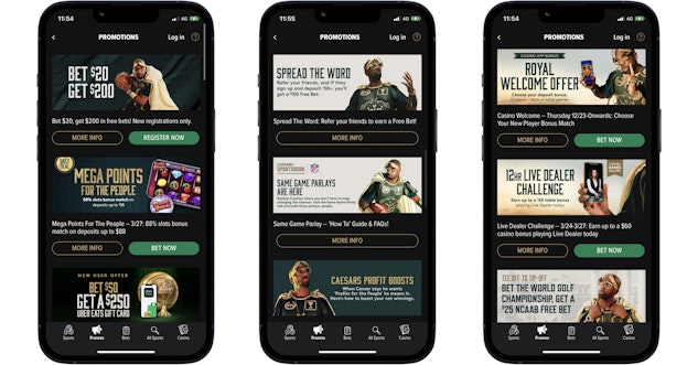 Caesars Promo Mockups