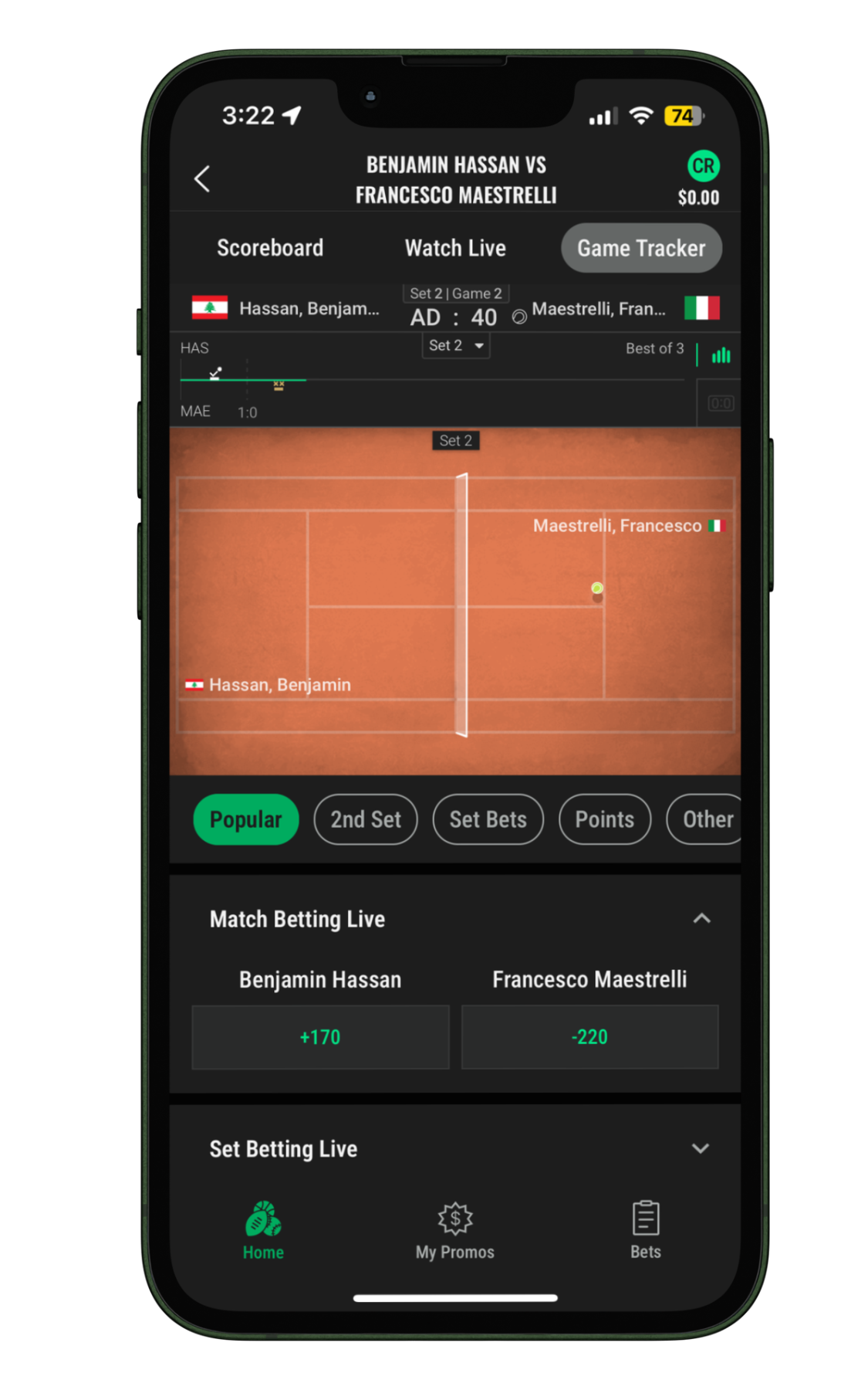 Caesars Live Betting