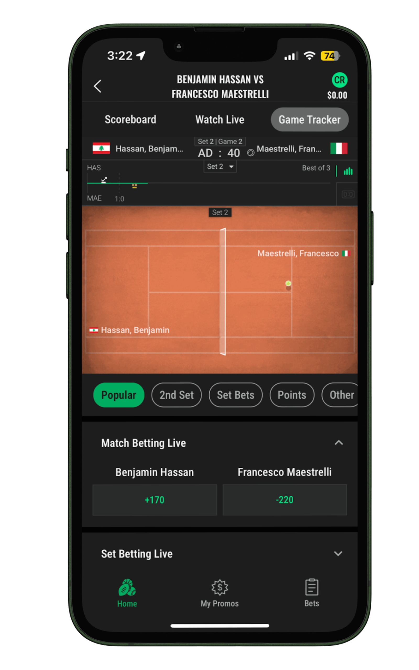 Caesars Live Betting