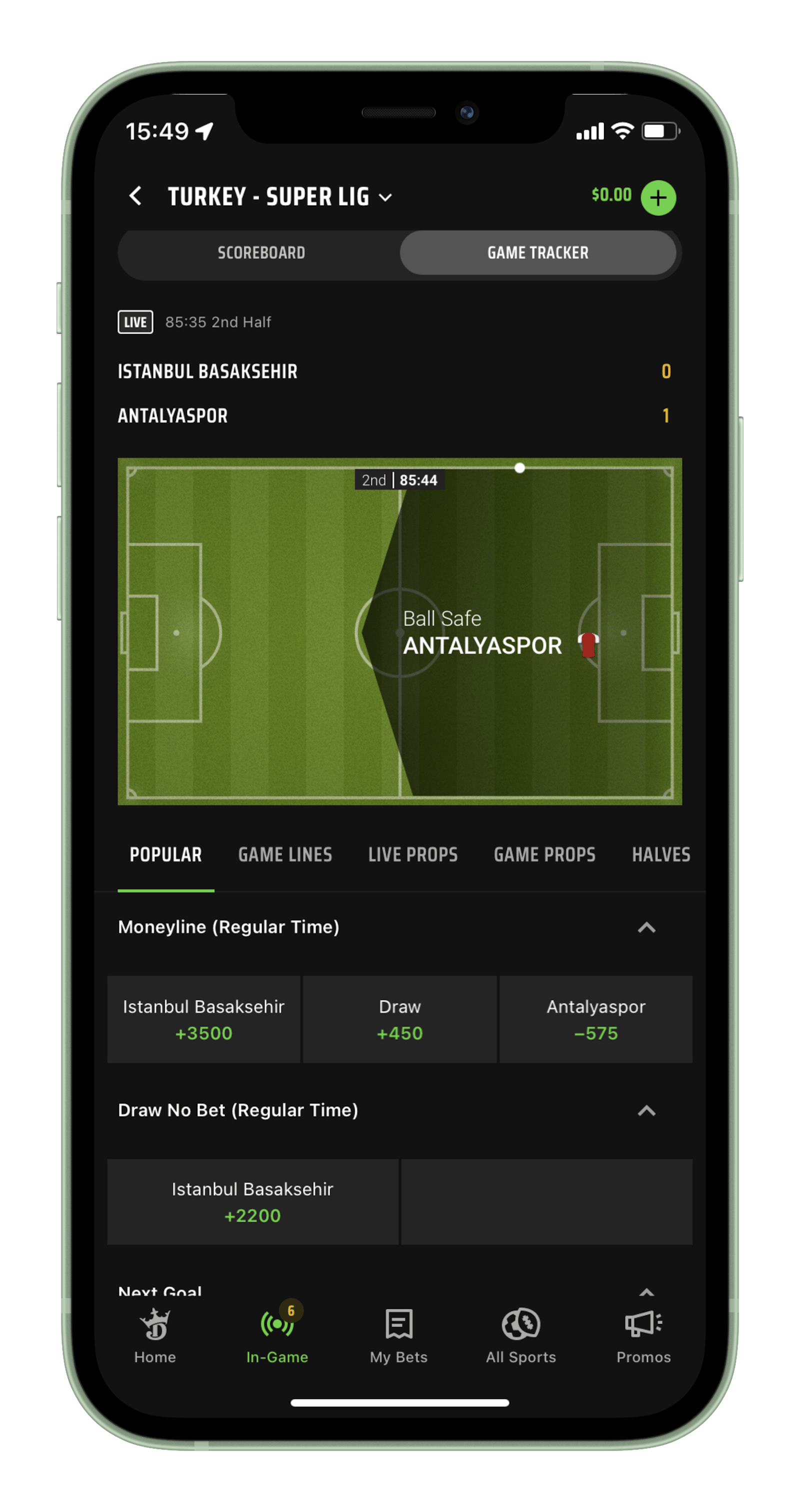 Draftkings Sportsbook App Live Betting
