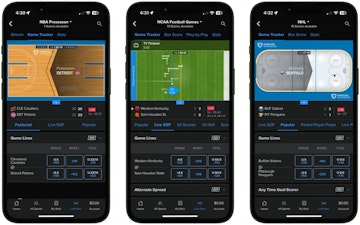 Fan Duel live betting mockup trio