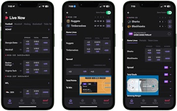 Hard Rock Bet live betting mockup trio