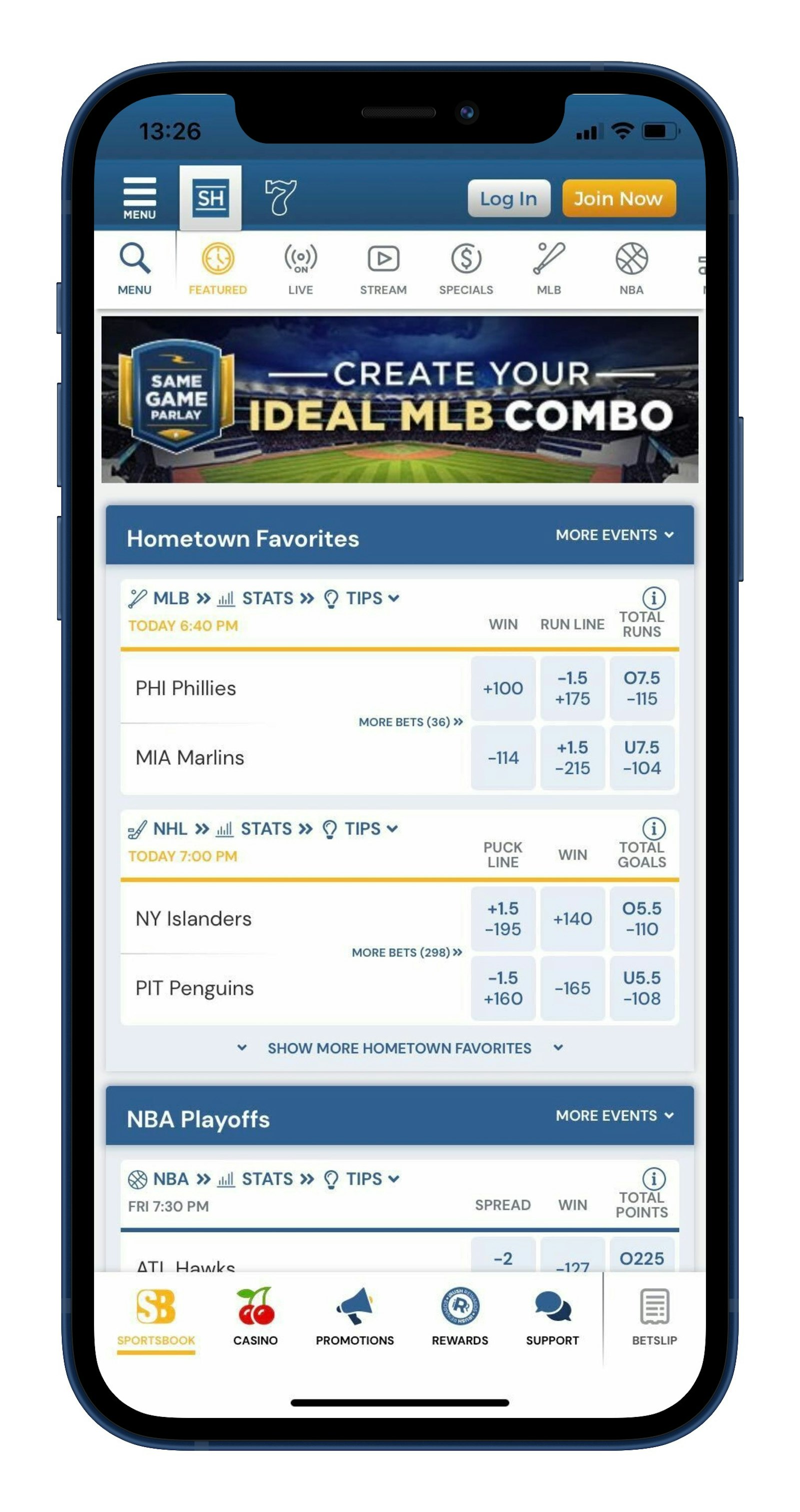 PlaySugarHouse App Home