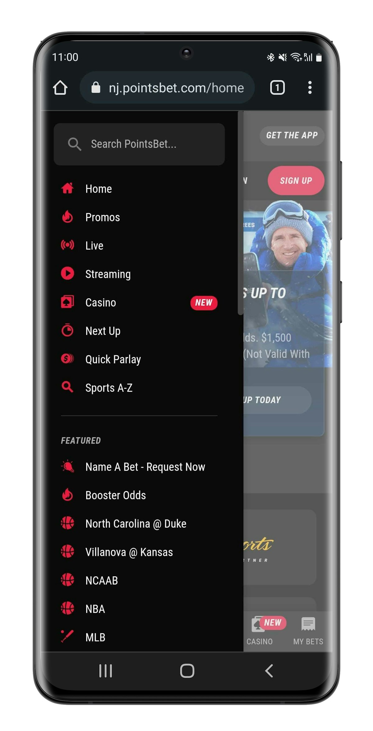 PointsBet App Screenshot