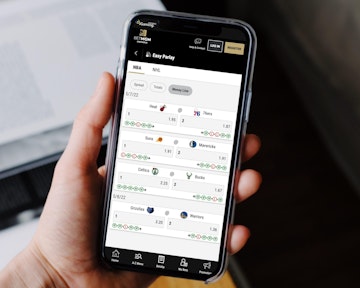 Reviewer showing Bet MGM Easy Parlay tool