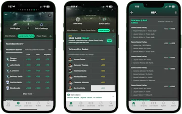 Bet365 parlay betting apps three phone mock up