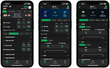 Caesars SGP betting apps mockup trio