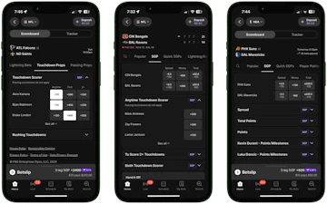 Fanatics parlay betting apps three phone mock up